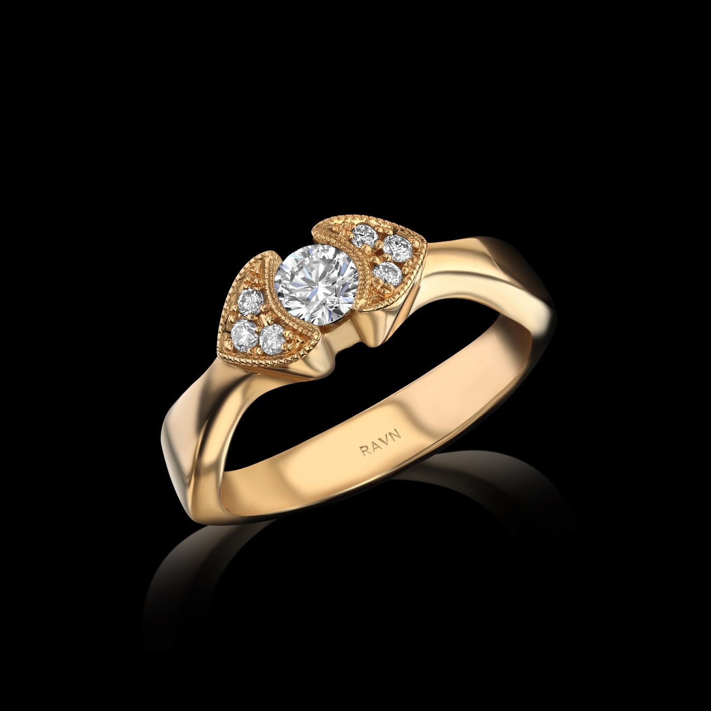 Heart Set Diamond Ring