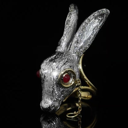 Wonderland Rabbit with Monocle