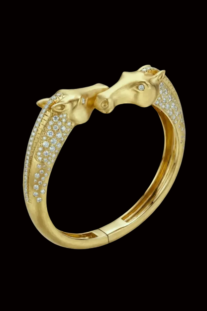 Equus Duo Bracelet, Classic Gold & Diamond