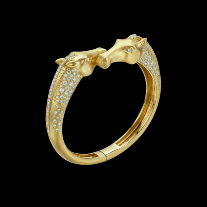 Equus Duo Bracelet, Classic Gold & Diamond