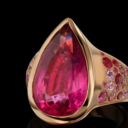 Pink Dahlia Ring