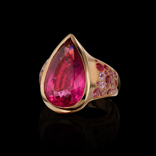 Pink Dahlia Ring