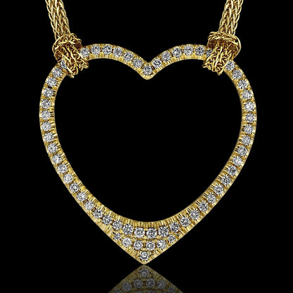 Open Heart Pendant Necklace