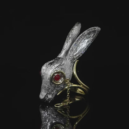 Wonderland Rabbit with Monocle